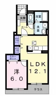 パークサイド前山 B【1階】の間取り