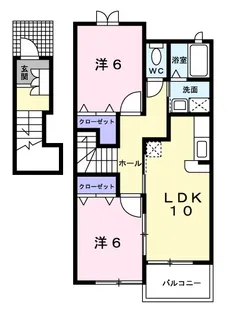 ニューカムリーB【2階】の間取り