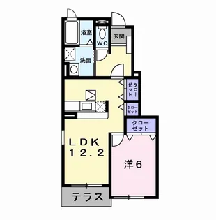 トマト・ラ・ルーナ【1階】の間取り