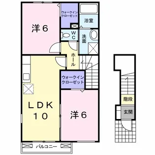 メゾン アスナロ Ⅱ【2階】の間取り