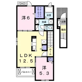 ミッドタウン C【2階】の間取り