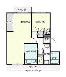 筒井ハイツ【202号室】の間取り