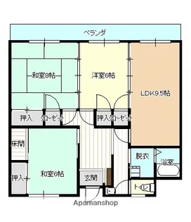 コーポ藤本【402号室】の間取り