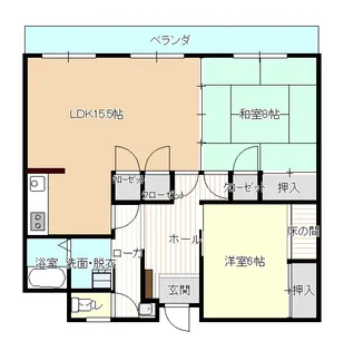 コーポ藤本【203号室】の間取り