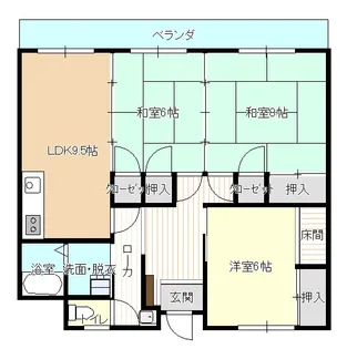 コーポ藤本【201号室】の間取り