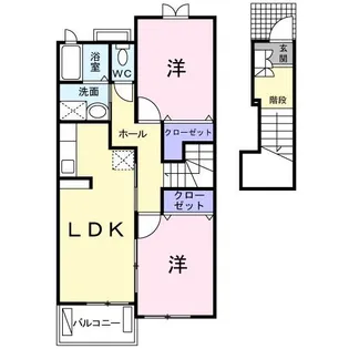 ニューカムリーB【2階】の間取り