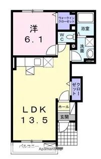 オリエンタルコート【101号室】の間取り