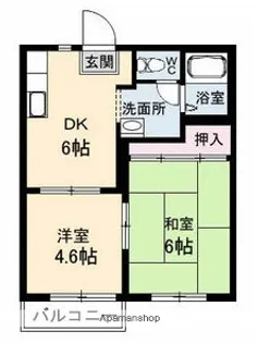 フレグランス麻植Ⅰ【103号室】の間取り