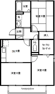 エイブルⅠ・Ⅱ【2-203号室】の間取り
