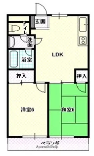 ハピネス鴨島【303号室】の間取り