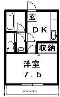 メゾン八千代【102号室】の間取り