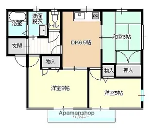 リヅムハイツ【202号室】の間取り