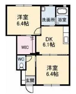 シャーメゾン鴨島 A棟【1階】の間取り