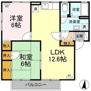グランヴェール三河 B棟【201号室】の間取り