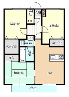 エクセレントドリームタウンⅠ【110号室】の間取り