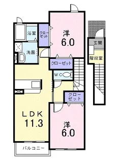 サウスアローズ・K【2階】の間取り