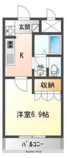 グランセ田宮Ⅱア【2階】の間取り