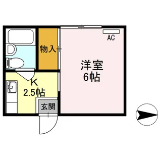 1Kの間取り画像