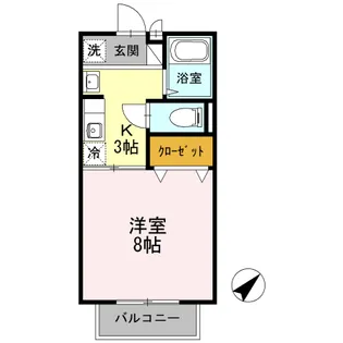 1Kの間取り画像