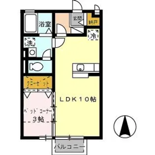 ヴィラセゾンⅢ【2階】の間取り