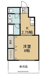 カーサフォレスタ【102号室】の間取り