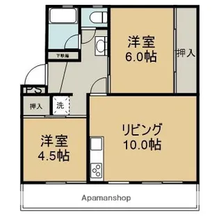 第二増岡ビル【302号室】の間取り