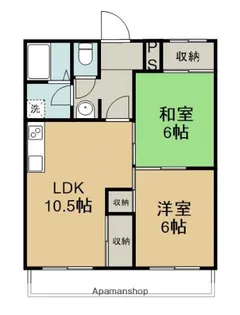 第2丸米ハイツ【108号室】の間取り