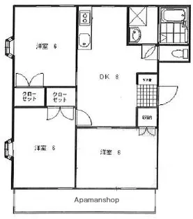 徳島県板野郡藍住町富吉字豊吉【アパート】の間取り