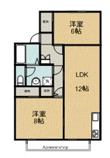 セジュールサトウ【104号室】の間取り