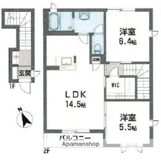 シャーメゾンエピナールABCD【A-201号室】の間取り
