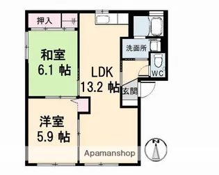 シャーメゾンラヴィ【B-101号室】の間取り