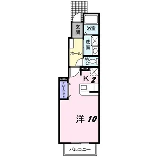 トゥールコネッサンス【102号室】の間取り