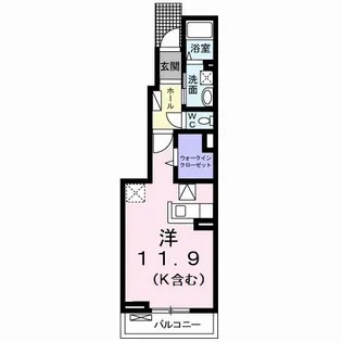 エルハーベン加茂宮B【1階】の間取り