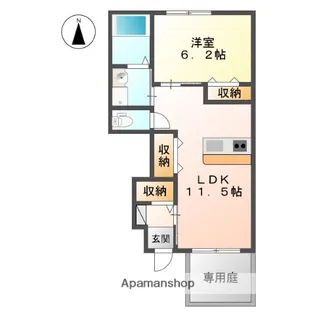 ヴィクトワールア【1階】の間取り