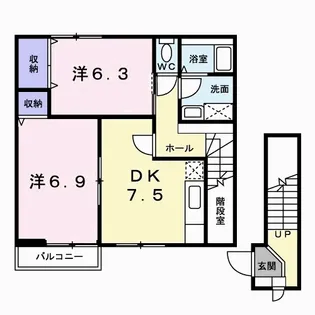 ビレッジあいA【2階】の間取り