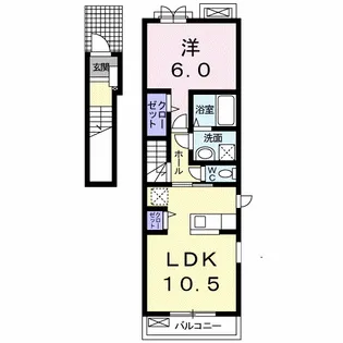 フィール グラッドB【2階】の間取り