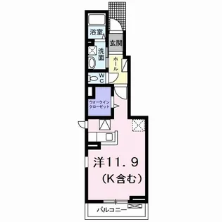 エルハーベン加茂宮A【1階】の間取り