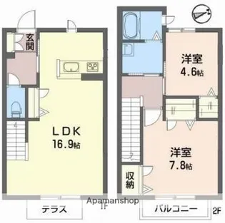 シャーメゾン中吉野【103号室】の間取り