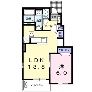 ジュネス・NK B【1階】の間取り