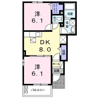 コンフォール矢三 B【1階】の間取り