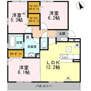 ラフィーナ【1階】の間取り