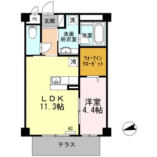 徳島県徳島市沖浜東2丁目【アパート】の間取り