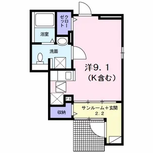 メゾン・アンジュ【1階】の間取り