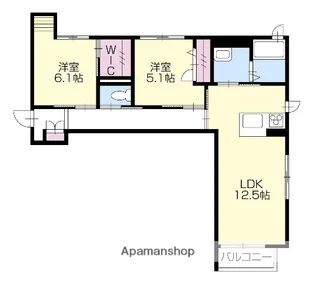 ベレオ北島田A【2階】の間取り
