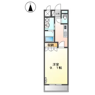パークヒルズ庄町【302号室】の間取り