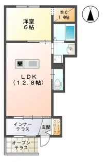 ユニヴァリィⅡ東吉野A【1階】の間取り