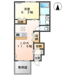 ヴィクトワール【1階】の間取り