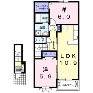 ルシール 名東A【2階】の間取り