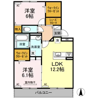 セジュール シンワ【302号室】の間取り