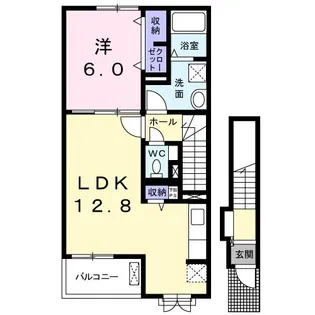 クラール名東 A【2階】の間取り